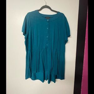 Teal Top with Buttons